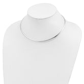 Sophia Jewelers Elegant 925 Sterling Silver Omega Necklace Polished Finish